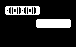 Animated voice conversation with speech bubbles